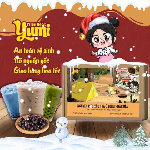 Set Nguyên Liệu Pha Trà Sữa Tự Nấu Yumi - Dành Cho 5-7 Ly - Hướng Dẫn Chi Tiết, An Toàn, Không Chất Bảo Quản