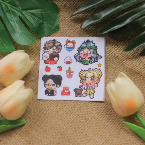 Miếng dán Sticker trang trí các nhân vật của Trạm ngọt Yumi, kích thước 8x8cm