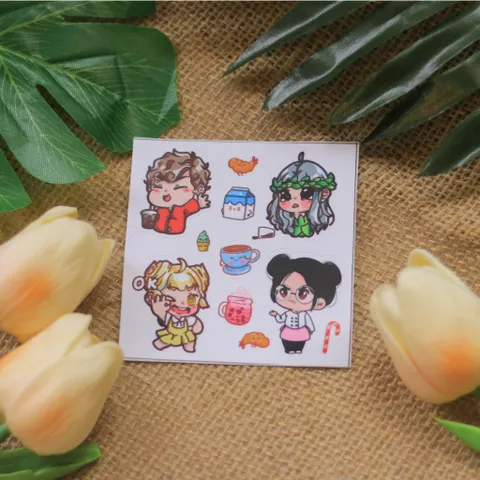 Miếng dán Sticker trang trí các nhân vật của Trạm ngọt Yumi, kích thước 8x8cm