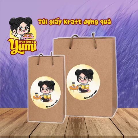 Túi Giấy Kraft Có Quai Xách Yumi - Túi Đựng Quà Thân Thiện Môi Trường - Sản Phẩm Thủ Công Tại Việt Nam