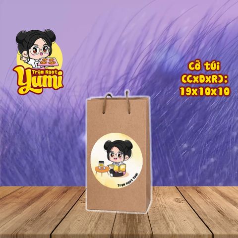 Túi Giấy Kraft Có Quai Xách Yumi - Túi Đựng Quà Thân Thiện Môi Trường - Sản Phẩm Thủ Công Tại Việt Nam