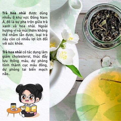 Trà Lài Yumi 75g - Trà Xanh Sấy Hoa Lài Tự Nhiên, Hương Thơm Dịu Mát, Thực Phẩm Nguyên Chất Từ Thiên Nhiên