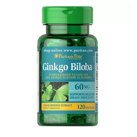 Bổ Não Ginkgo Biloba Puritans Pride 120mg - Tăng Cường Trí Nhớ, Hỗ Trợ Tuần Hoàn Máu, 100 Viên USA