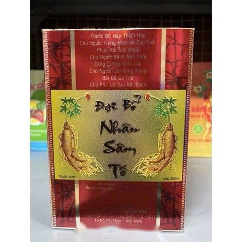 Nhân Sâm Tố Thái Hoà 350ML - Nước Bổ Dưỡng Tăng Cường Sinh Lực và Cải Thiện Sức Khỏe Tự Nhiên Cho Người Mệt Mỏi