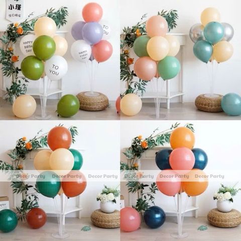 Bộ 100 Bóng Bay Cao Su Màu Lì Tông Xuân - Bóng Bay Trang Trí Sinh Nhật Sự Kiện Đẹp Sang Trọng 10 Inch
