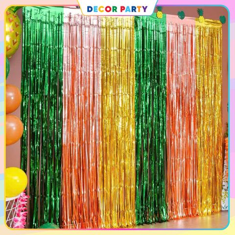 Rèm Kim Tuyến 1m x 2m Trang Trí Sinh Nhật - Phông Nền Tiệc Tùng Đẹp Lung Linh, Dễ Dán Hình Ảnh Và Bóng Bay, Phụ Kiện Tiệc Thôi Nôi