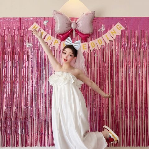 Rèm Kim Tuyến 1m x 2m Trang Trí Sinh Nhật - Phông Nền Tiệc Tùng Đẹp Lung Linh, Dễ Dán Hình Ảnh Và Bóng Bay, Phụ Kiện Tiệc Thôi Nôi