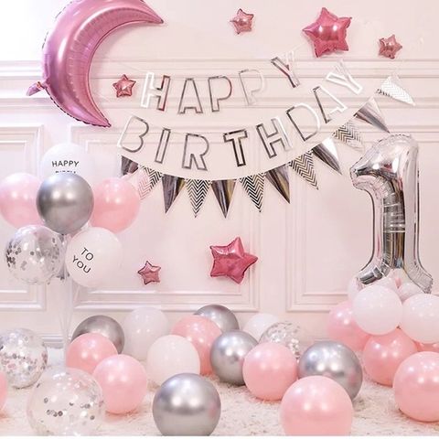 HAPPY BIRTHDAY Dây Chữ Rỗng Ép Kim - Trang Trí Tiệc Sinh Nhật Sang Trọng, Màu Vàng & Bạc, Kích Thước 18x90cm