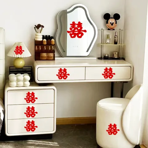 Chữ Hỷ Dán Tường 3D Trang Trí Phòng Cưới & Tân Hôn - Đám Cưới Đẹp, Khách Sạn, Nhà Ở