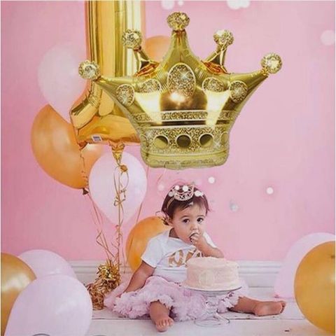 Bóng Bay Hình Vương Miện 70CM - Trang Trí Sinh Nhật & Cưới, Phụ Kiện Tiệc Thôi Nôi, Dễ Dàng Sử Dụng và Đẹp Mắt
