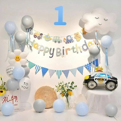 Set Trang Trí Sinh Nhật Bé Trai Bè Gái - Bong Bóng Bay Happy Birthday Kèm Số Tuổi - Đồ Trang Trí Tiệc Sinh Nhật Vui Vẻ