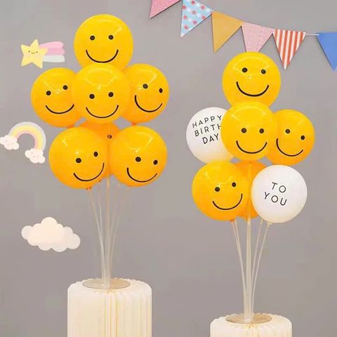 Set 10 Bóng Cao Su Mặt Cười Vàng Tươi - Phụ Kiện Trang Trí Tiệc Sinh Nhật, Hội Nghị, Tiệc Tùng Chất Lượng Cao