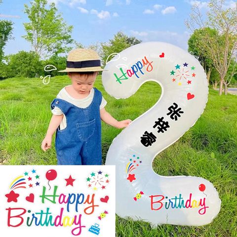 Sticker Sinh Nhật Nhiều Màu Dán Bóng Bay - Bộ 1 Tờ 20x30cm Cho Tiệc Sinh Nhật Vui Vẻ và Đáng Nhớ