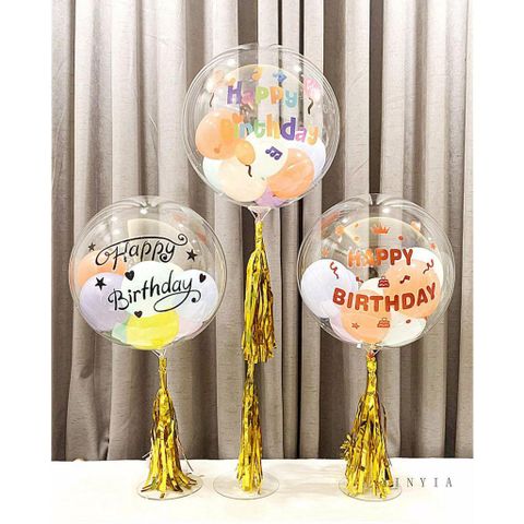 Sticker Sinh Nhật Nhiều Màu Dán Bóng Bay - Bộ 1 Tờ 20x30cm Cho Tiệc Sinh Nhật Vui Vẻ và Đáng Nhớ