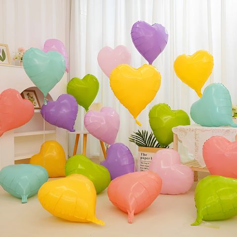 Bóng Bay Trái Tim 18 Inch - Trang Trí Sinh Nhật, Phòng Cưới, Tiệc Tùng - Bóng Nhôm Cao Cấp, Hình Trái Tim Rực Rỡ