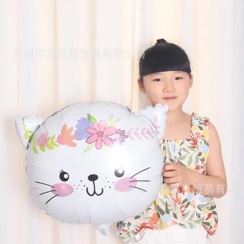 Bóng Hình Mèo Sinh Nhật - Bóng Trang Trí Thôi Nôi Cho Bé Trai Gái - Phụ Kiện Tiệc Tùng Đẹp Mắt Size Đại