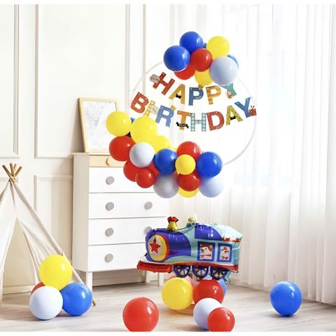 Set Bóng Trụ Tròn Trang Trí Sinh Nhật Bé Trai Bé Gái - Kích Thước 1m63, Chất Liệu PVC, Phù Hợp Mọi Sự Kiện, Dễ Dàng Sử Dụng