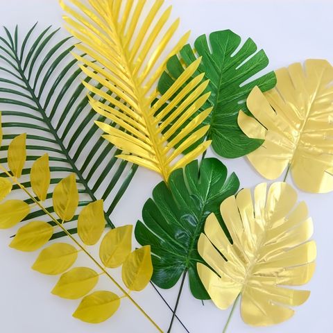 Lá Dừa & Lá Rùa Giả Decor Tiệc Sinh Nhật - Phụ Kiện Trang Trí Cưới Hạng Sang, Kích Thước 30cm & 18cm