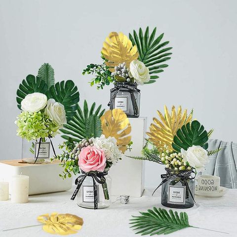 Lá Dừa & Lá Rùa Giả Decor Tiệc Sinh Nhật - Phụ Kiện Trang Trí Cưới Hạng Sang, Kích Thước 30cm & 18cm