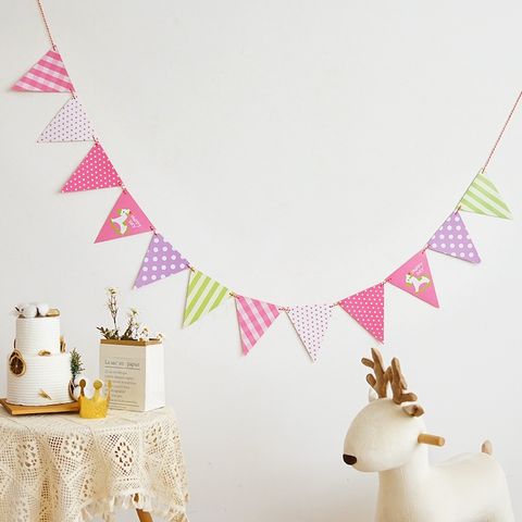 Dây Cờ Tam Giác Ép Kim Trang Trí Sinh Nhật - Phụ Kiện Tiệc Sinh Nhật Đẹp, Chất Liệu Giấy Cứng Ánh Kim, Trang Trí Không Gian Tiệc Tùng