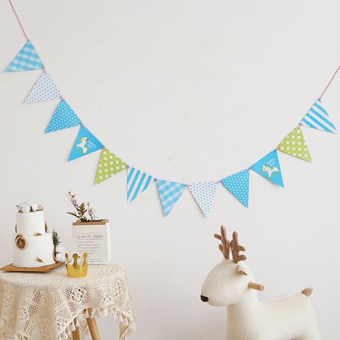 Dây Cờ Tam Giác Ép Kim Trang Trí Sinh Nhật - Phụ Kiện Tiệc Sinh Nhật Đẹp, Chất Liệu Giấy Cứng Ánh Kim, Trang Trí Không Gian Tiệc Tùng