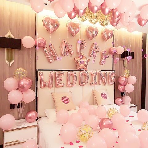 Bộ Bóng Chữ Happy Wedding - Trang Trí Đám Cưới Lãng Mạn, Tiệc Cưới, Phòng Cưới, Nhiều Màu Sắc Tạo Không Gian Đẹp