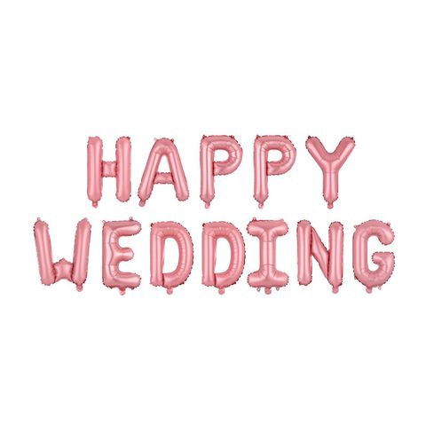 Bộ Bóng Chữ Happy Wedding - Trang Trí Đám Cưới Lãng Mạn, Tiệc Cưới, Phòng Cưới, Nhiều Màu Sắc Tạo Không Gian Đẹp