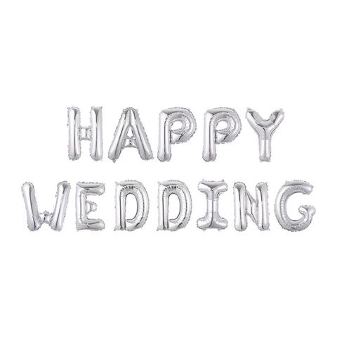 Bộ Bóng Chữ Happy Wedding - Trang Trí Đám Cưới Lãng Mạn, Tiệc Cưới, Phòng Cưới, Nhiều Màu Sắc Tạo Không Gian Đẹp