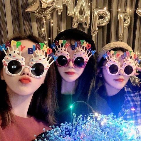Kính Mắt Happy Birthday - Phụ Kiện Tiệc Sinh Nhật Vui Nhộn, Chụp Ảnh Đẹp Với Kính Nhựa Màu Sắc Rực Rỡ
