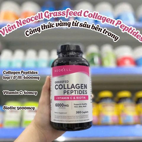Viên uống Collagen Neocell Super Collagen + C + Biotin 360 viên - Tăng cường sắc đẹp, chăm sóc da, tóc và sức khỏe từ bên trong