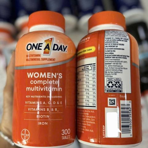 Viên uống One A Day Women's Multivitamin 300 viên - Vitamin và Khoáng chất bổ sung cho phụ nữ dưới 50 tuổi, hàng chính hãng Mỹ