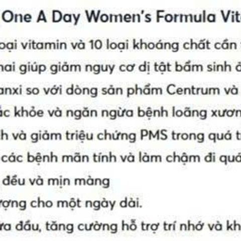 Viên uống One A Day Women's Multivitamin 300 viên - Vitamin và Khoáng chất bổ sung cho phụ nữ dưới 50 tuổi, hàng chính hãng Mỹ