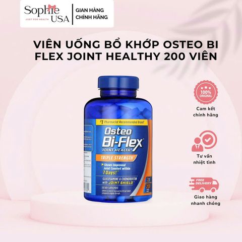 Viên uống bổ khớp Osteo Bi-Flex Triple Strength 200 viên - Hỗ trợ khớp, giảm đau và phục hồi sức mạnh xương chất lượng từ Mỹ