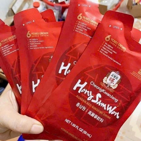 Nước Hồng Sâm Hong Sam Won 30 Gói - Tinh Chất Hồng Sâm Hàn Quốc Tăng Cường Sức Khỏe, Bồi Bổ Cơ Thể, Giải Độc Tố
