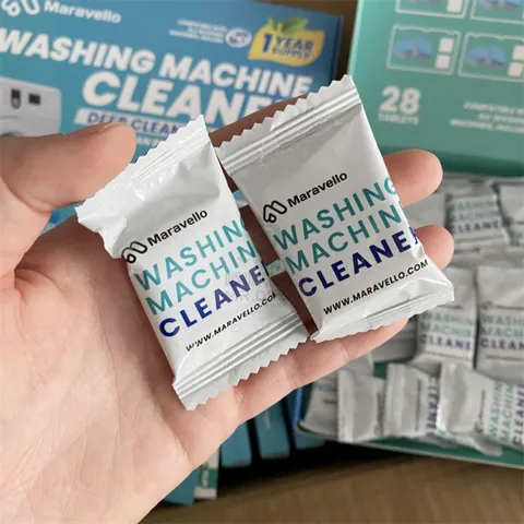 Viên Vệ Sinh Lồng Máy Giặt MARAVELLO - Hộp 24 Viên Giúp Loại Bỏ Bụi Bẩn và Khử Mùi Cho Quần Áo Sạch Sẽ, Thơm Tho