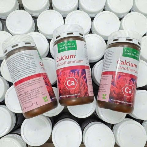 Viên Uống Calcium Lithothamnium Kapseln Đức - Bổ Sung Canxi Từ Tảo Biển Đỏ, 120 Viên, Hỗ Trợ Xương Răng Khỏe Mạnh, Dễ Hấp Thu