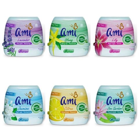 Sáp Thơm Khử Mùi Phòng Ami Hương Hoa Oải Hương 200g - Sản Phẩm Tự Nhiên, Khử Mùi Hiệu Quả và Làm Tươi Mát Không Gian Sống