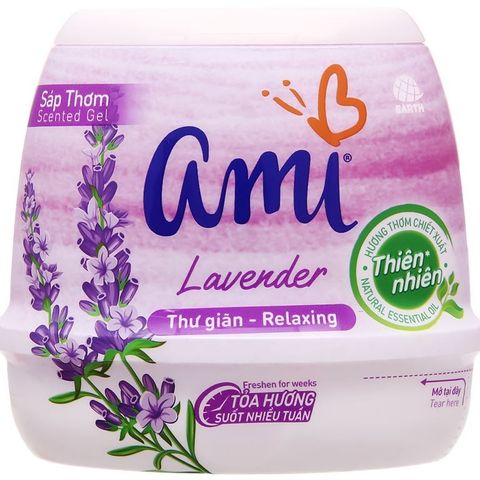 Sáp Thơm Khử Mùi Phòng Ami Hương Hoa Oải Hương 200g - Sản Phẩm Tự Nhiên, Khử Mùi Hiệu Quả và Làm Tươi Mát Không Gian Sống