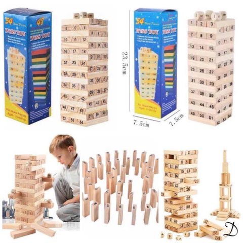 Bộ Đồ Chơi Rút Gỗ Màu Sắc Sinh Động - Chất Liệu Gỗ Cao Su An Toàn Dành Cho Trẻ 3-5 Tuổi - Giải Trí và Phát Triển Kỹ Năng