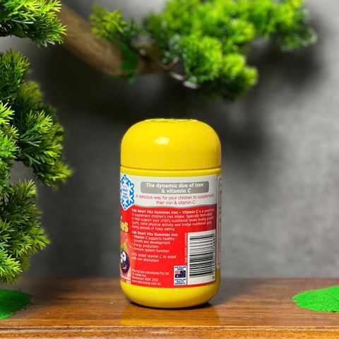 Kẹo Dẻo Bổ Sung Sắt và Vitamin C - Nature’s Way Kids Smart Vita Gummies 60 Viên Hỗ Trợ Trẻ Tăng Cường Đề Kháng, Phát Triển Khỏe Mạnh