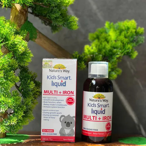 Siro bổ sung sắt và vitamin cho trẻ - Nature's Way Kids Smart Liquid Multi + Iron 200ml - Hỗ trợ sức khỏe, tăng cường miễn dịch hiệu quả