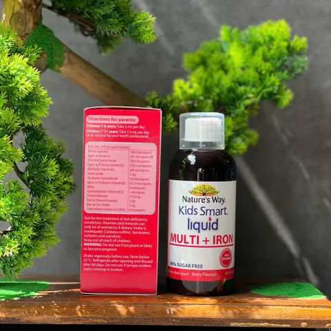 Siro bổ sung sắt và vitamin cho trẻ - Nature's Way Kids Smart Liquid Multi + Iron 200ml - Hỗ trợ sức khỏe, tăng cường miễn dịch hiệu quả