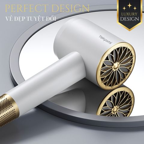 Máy Sấy Tóc TEKYOMI STL-8878Pro 2000W - Công Nghệ BlueLight & Ion Âm, 6 Chế Độ, Chuẩn Salon Tại Nhà, Sấy Nhanh, Bảo Vệ Tóc