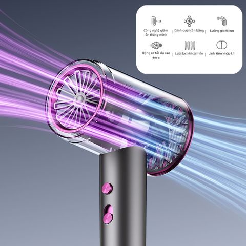 Máy Sấy Tóc TEKYOMI STL-8878Pro 2000W - Công Nghệ BlueLight & Ion Âm, 6 Chế Độ, Chuẩn Salon Tại Nhà, Sấy Nhanh, Bảo Vệ Tóc