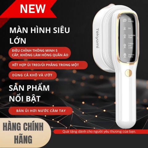 Bàn Ủi Hơi Nước Cầm Tay TEKYOMI ST-01M 1200W - Công Nghệ AI, Diệt Khuẩn và Khử Mùi, 5 Chế Độ Ủi Nhanh Tiện Lợi