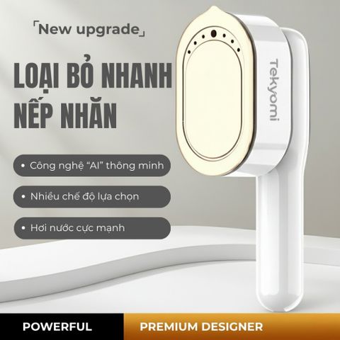 Bàn Ủi Hơi Nước Cầm Tay TEKYOMI ST-01M 1200W - Công Nghệ AI, Diệt Khuẩn và Khử Mùi, 5 Chế Độ Ủi Nhanh Tiện Lợi