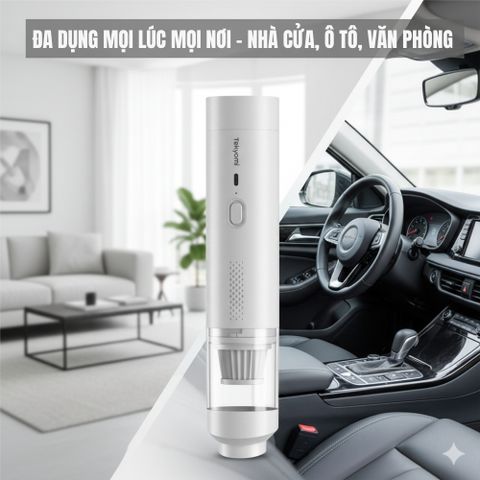 Máy Hút Bụi Cầm Tay Mini TEKYOMI EG-121 - Công Suất 120W, Lực Hút 8000Pa, Thiết Kế Giảm Tiếng Ồn, Đa Năng Cho Gia Đình & Ô Tô