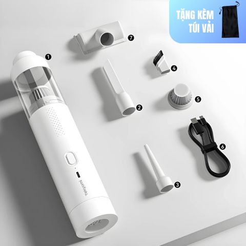 Máy Hút Bụi Cầm Tay Mini TEKYOMI EG-121 - Công Suất 120W, Lực Hút 8000Pa, Thiết Kế Giảm Tiếng Ồn, Đa Năng Cho Gia Đình & Ô Tô