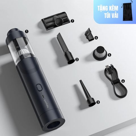 Máy Hút Bụi Cầm Tay Mini TEKYOMI EG-121 - Công Suất 120W, Lực Hút 8000Pa, Thiết Kế Giảm Tiếng Ồn, Đa Năng Cho Gia Đình & Ô Tô