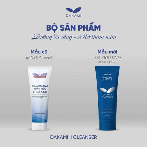 Sữa Rửa Mặt Dakami II - Sạch Bã Nhờn, Kiểm Soát Dầu, Không Chứa Cồn, Dành Cho Da Dầu Mụn, Giúp Thoáng Mát và Ẩm Mượt Da